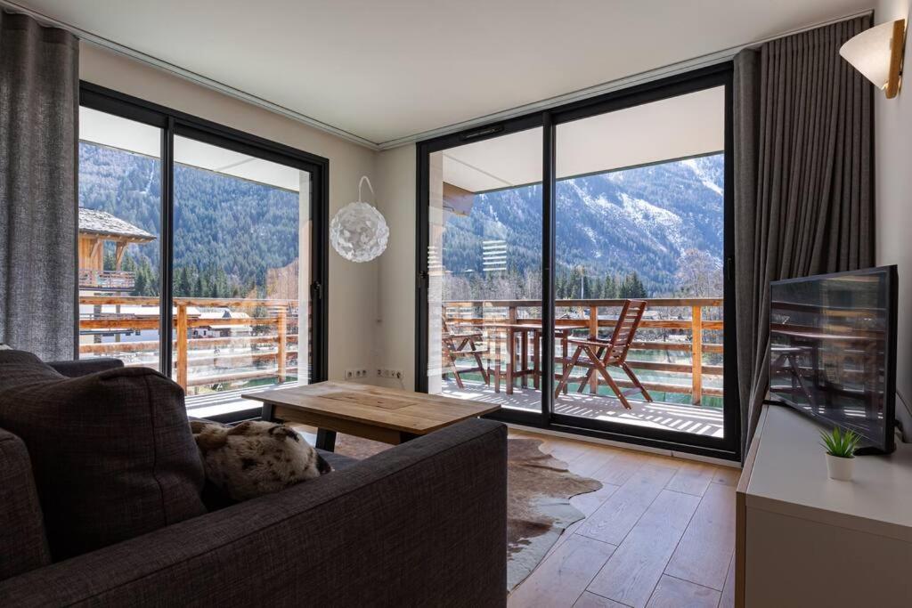 Modern 2Br 5* Pool Gym Spa Garage Mont-Blanc View Chamonix Dış mekan fotoğraf